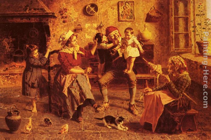 The Center of Attention painting - Eugenio Zampighi The Center of Attention art painting
